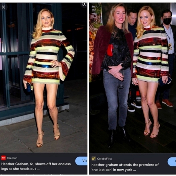 Alice + Olivia Mailynn Sequin Striped Multicolored Mini Dress SIZE 12 NWT $985 - Picture 11 of 16